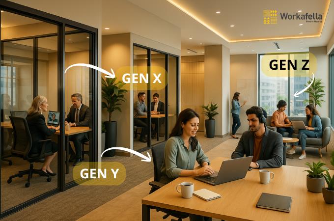 What Gen X, Y & Z Want from a Workspace and How Workafella Delivers It All