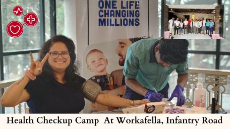 Free Health Checkup at Workafella Coworking Space in Bangalore