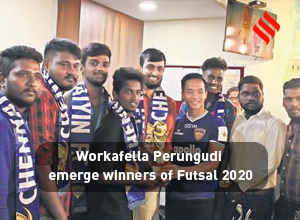 Workafella Perungudi emerge winners of Futsal 2020